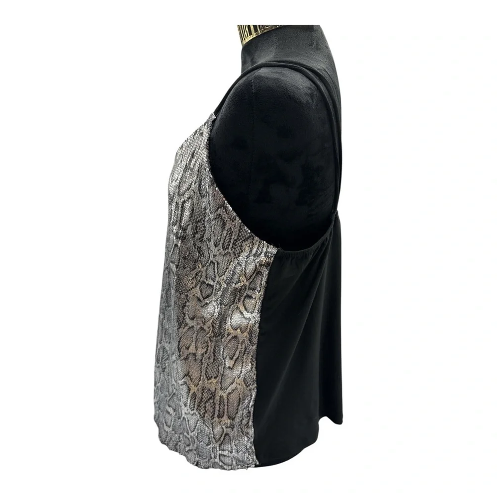 Y2K Snakeskin Print Cami Top – Sleek & Sexy Spaghetti Strap Tank Size XL - Picture 5 of 5